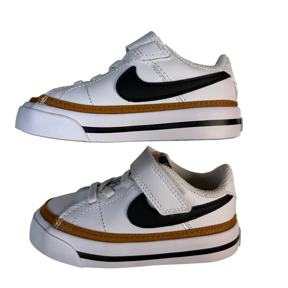 Nike Court Legacy Toddler Sneakers White Black Gum Shoes Size 6C NWT
